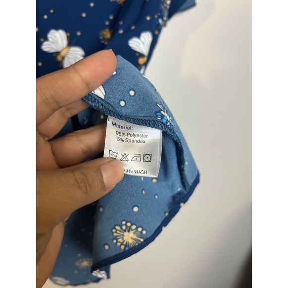 Anyalli Top Blouse Plus Size 2X Butterfly Novelty Print Lightweight Shiffon - Picture 5 of 9